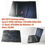 Msi GF75 Gaming LaptopCore i7