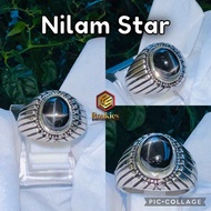 Cincin Batu Nilam Star Ring Alpaka Tanam