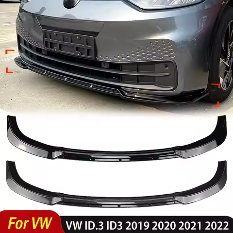 For Volkswagen VW ID.3 ID3 2019 2020 2021 2022 Car Front Bumper Lip Splitter Spoiler Diffuser Guard 