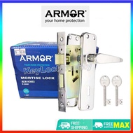 ARMOR MORTISE LOCK Model H3003 Mortise Grill Door Lever Handle Lock untuk Kunci Pintu Kayu Atau Grill Besi Rumah