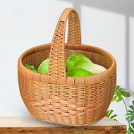 New Style Storage Basket Portable Picking dnd Woven Handmade Fruit Basket Egg Imitation Rattan Veget