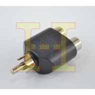 RCA (Male) to Twin RCA (Female) Connector