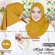 ORIGINAL DAURA GAMA SPORT HIJAB INSTANT BERGO HIJAB DAILY JERSEY VIRAL