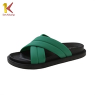 Satu Keluarga Sendal Silang Wanita Kekinian S61 Sandal Tali Silang Karet Wanita Anti Slip / Sandal