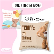 Boys' Birthday Pillow 25x25cm / Boys' Birthday Hampers / Boys' Birthday Gifts