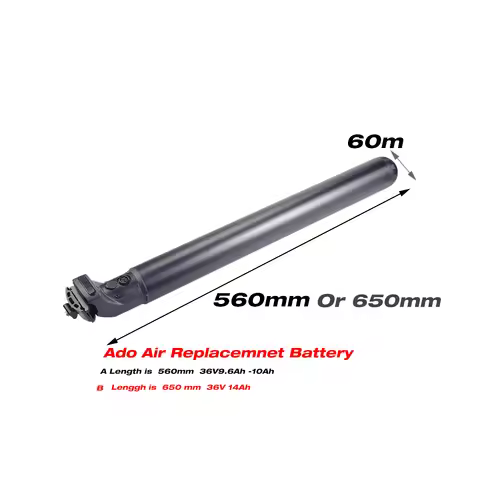 ADO Air 20 28 36V 9.6Ah 14Ah Down Tube Batteries for B36102 3pin Air series e-bikes ADO 20 28 Air Po