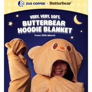 Zus Coffee Butterbear Hoodie Blanket