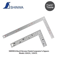 SHINWA Thick & Wide Hard Chrome Finish Carpenter's Square / Angle Ruler - Model: 10424 / 10451