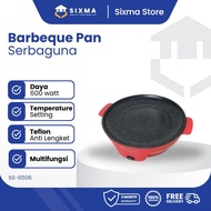 Grill Pan BBQ Listrik Anti Lengket Multifungsi Low Watt Sixma SS-6506