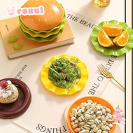 ROXUL Mini Dinner Plate, 5/7 Layers Multi-functional Stackable Hamburger Plate Set, Creative Plastic