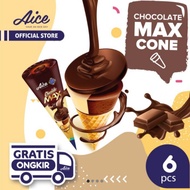Aice Ice cream chocolate Max cone isi 6 pcs