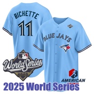Men's 2025 World Series Toronto Blue Jays Jersey Bo Bichette Light Blue Baseball Jersey