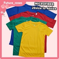 MICROFIBER Baju rumah sukan sekolah colorful short sleeves sport T-shirt baju sukan kuning merah hij