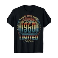 Women's Vintage 1960 Limited Edition 65th Birthday T-Shirt - 65 Years of Awesome Retro Graphic, Soft
