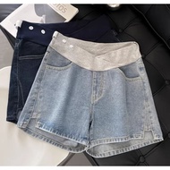 Fashion Trendy Pregnant Women Denim Shorts Pregnant Women All-Match Denim Shorts