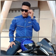 JACKET RIDE ELF BIRU 1:1 LIKE NEW.