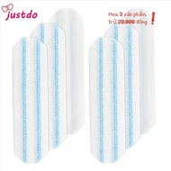 JUSTODO Flat Mop Replacement Cloth, Cotton Washable Reusable Microfiber Mop Pad, Durable Removable F