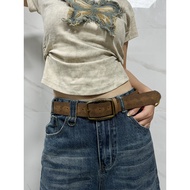 belt belt men ❄Y2k Female Hot Girl with Skirt Retro Brown Belt✫