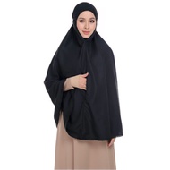 Kerudung Bergo Untuk Umroh Dan Haji Bahan Katun Premium Jilbab Jumbo Bersaku Anti copet