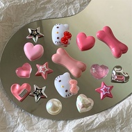 Y2K Style Rose Red KT Cream Glue DIY Accessories Stickers Refrigerator Seamless Stickers Car Sticker