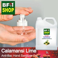 Anti Bacterial Hand Sanitizer Gel with 75% Alcohol  - lime - Calamansi Lime Anti Bacterial Hand Sanitizer Gel - 5L