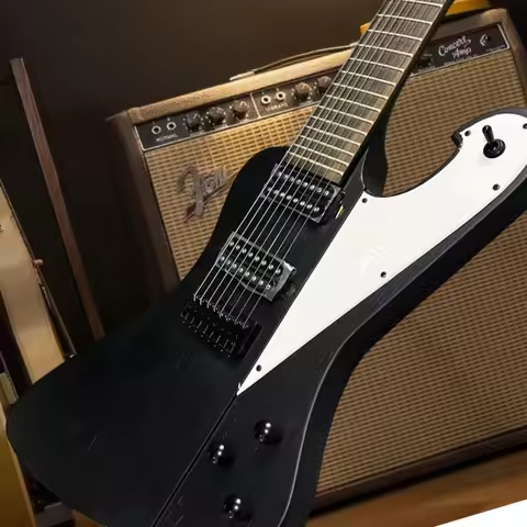 Free Shipping Electric Guitar Black Rosewood Neck Mahogany Body Explorer Firebird-style 8-string Roc