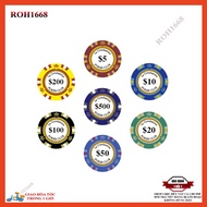 Poker chips with numbers (poker chips) made of high quality ceramic material PK 10 Poker Chip Set Po