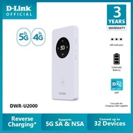 D-Link 5G/LTE DWR-U2000 เราเตอร์ใส่ซิม Network Mobile Router ฮอตสปอตมือถือ Wi-Fi AC1200 DWRU2000