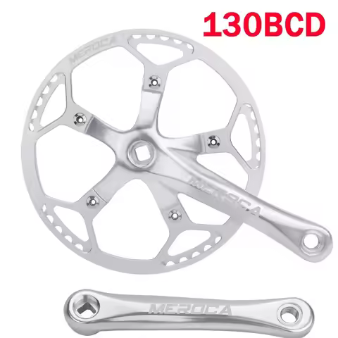 Square Connecting Rods Crankset 130 BCD Chainring 45T 47T 53T 56T 58T Bicycle Crank and Chainwheel f
