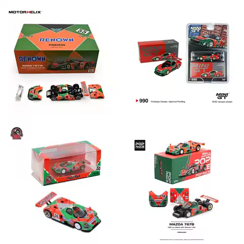 1:64 Mazda 787B #55 Renown 1991 Le Mans 24H Winner Full Collection MotorHelix / BMC / Pop Race / Min