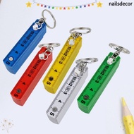 NAILSDECOR Folding Ruler, Double-sided Scale Anti Pinch Plastic Ruler, Multi Functional with Keychai