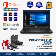 {DIPERBAHARUI} DELL LATITUDE 5490 - INTEL CORE I5-8th GEN/WINDOWS 10 PRO/14"