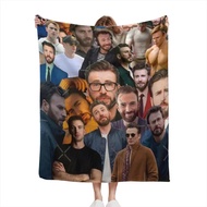 Selimut Hiasan Chris Evans Lembut Kain Flanel Hangat Selimut Sofa untuk Bilik Tidur Dekorasi Rumah S
