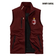 Men's Casual Vest Ac Milan Men's Motorcycle Vest Vertical Jacket Men's Vest Korean Vest Men's Vest C