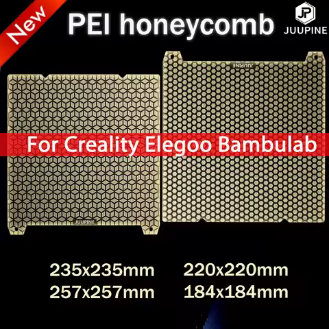PEI Honeycomb PEI Square For Bambu Lab Build Plate Bambulab A1 Creality K1 Bed Creality Ender 3 V3 S