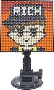 YedZen Pixel Art Digital Picture Frame, 32 x 32 RGB 128 x 131 mm Programmable LED Panel, USB Car Blu