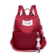 【Ready Stock】女式牛津布双肩背包防盗防水背包学生书包韩版时尚新款旅行包Women's Oxford cloth backpack anti-theft waterproof backpack student school bag Korean fashion new travel bag