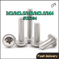 In Stock 304 Stainless Steel Phillips Pan Head Screw 、 Screw、With Washer Large Round Head Fastener R