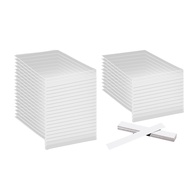 Moveable Shelf Label Holders 30 Pcs Clear Transparent Plastic Shelves Tags with 30 Insert Card Pocke