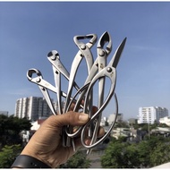 Slanted round scraper pliers, solid white cast steel, bonsai bonsai tools