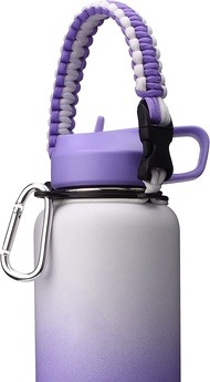 Paracord -Handle for Aquaflask Accessories, Colorful Cup Rope Holder Strap Cord with Safety Ring and