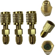 R32 R454B Refrigerant Brass Adapter, 14" Female to 14" Male Reverse Thread Fitting for R32R454B Mini