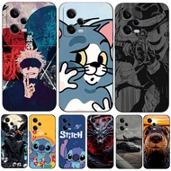 For Xiaomi Redmi Note 12 Pro Note 12 5G Pro Plus 5g Global Case Phone Cover Black Tpu Cute Minnie funny Tom Cat