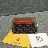 Goyard ที่ใส่นามบัตรมีลาย GY เวอร์ชั่นอัปเกรดสำหรับผู้ชายและผู้หญิงที่เก็บนามบัตรธุรกิจรับของแท้กระเป๋าใส่เหรียญที่ใส่บัตรใบขับขี่