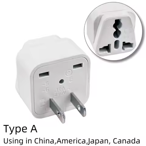 US Plug Adapter Mexico Canada American Travel Adapter AU UK EU To US Wall Socket AC Outlet Adapter S