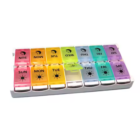 Weekly Pill Box Organizer,7Day,AM PM Pill Case Twice Daily Large Medicine Pill Containers to Hold Me