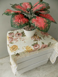 TAPLAK MEJA TAMU SHABBY CHIC / RUNNER CANTIK MEWAH KREM 60X120