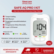 Sinocare Alat Cek Gula Darah Safe AQ Pro I BGM 500 Memori Instan Akurat HCT 10-70% Ibu Hamil Anak