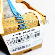 Resistor 2K7 2.7K 1/2W metal film taiwan 1% copper legs