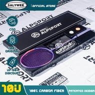 SALYWEE GJ 10U 52g Max 35LBS Ultralight 100% Full Carbon Fiber Purple Badminton Racket with String B